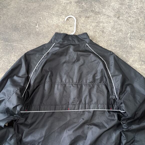 Vintage Starter Windbreaker Jacket Mens M Black Y2K Track Gym Training Workout - Picture 4 of 8